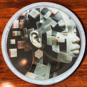 NORE’S NOVELTIES Set of 2 Round Handcrafted Coasters “CHALLENGE ”